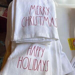 NWT Rae Dunn Christmas kitchen towels